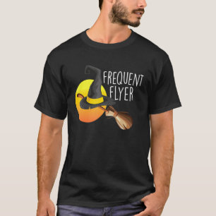 Hexen Frauen Halloween Häufiger Flieger Hexenhut T-Shirt