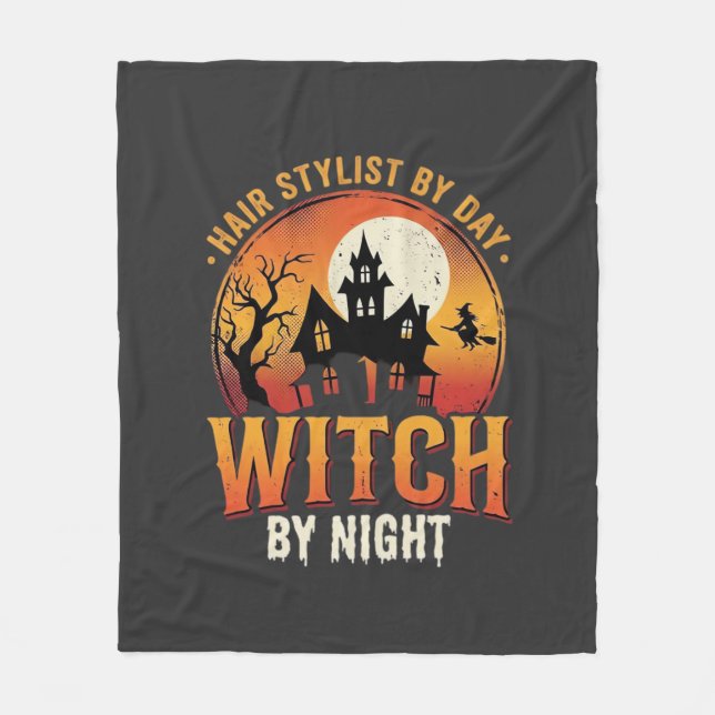 Hexen-Friseur Halloween Vintage Design_1 Fleecedecke (Vorderseite)