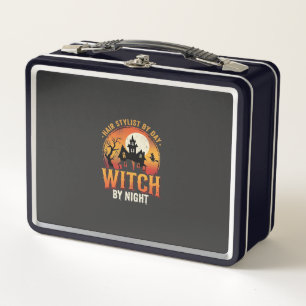 Hexen-Friseur Halloween Vintage Design_1 Metall Brotdose