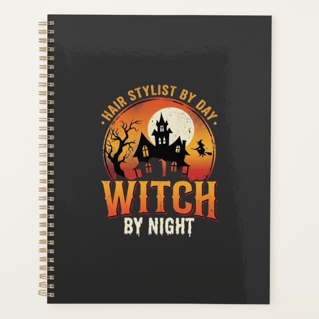 Hexen-Friseur Halloween Vintage Design_1 Planer (Vorderseite)