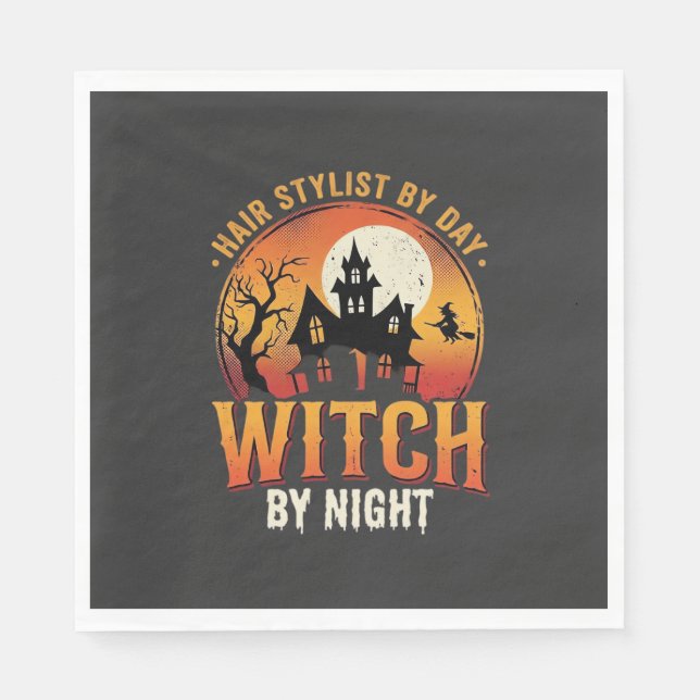 Hexen-Friseur Halloween Vintage Design_1 Serviette (Vorderseite)