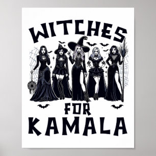 Hexen für Kamala Harris Wahl 2024 Halloween Poster