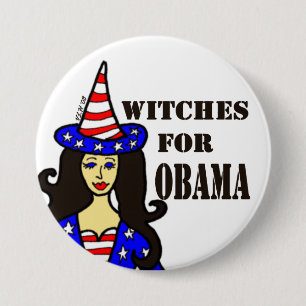 Hexen für Obama-Spaß-Halloween-Knopf Button