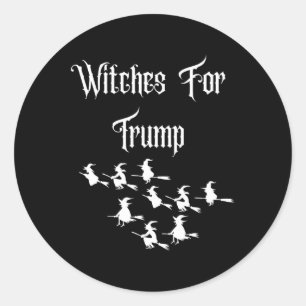 Hexen für Trump - Lustige Trump Halloween Wahl Runder Aufkleber