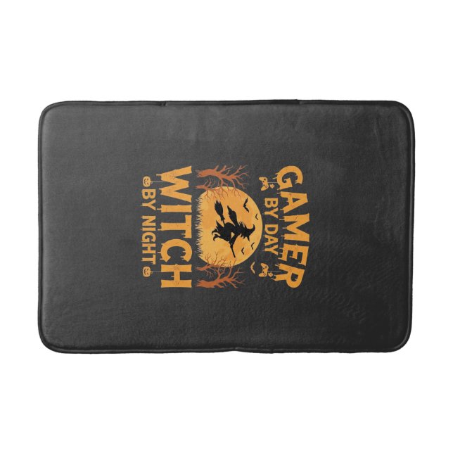 Hexen-Gamer-Halloween-Gaming-Design Badematte (Vorderseite)
