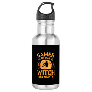 Hexen-Gamer-Halloween-Gaming-Design Edelstahlflasche