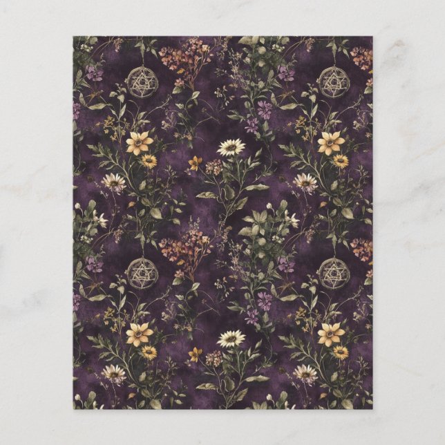 Hexen Garden Twilight Scrapbook Paper - Mystical (Vorderseite)