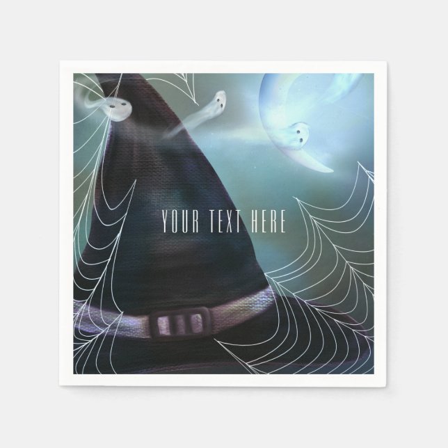 Hexen Ghoful Night Halloween-Party Napkins Serviette (Vorderseite)