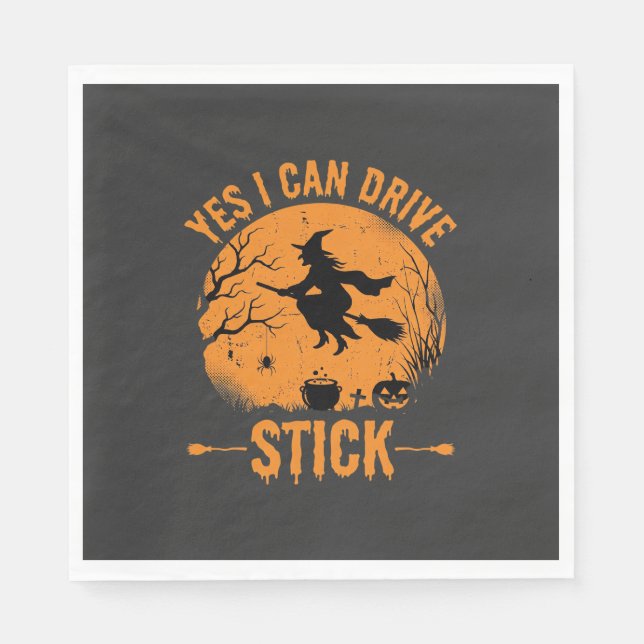 Hexen Halloween Aufkleber Grafik_1 Serviette (Vorderseite)