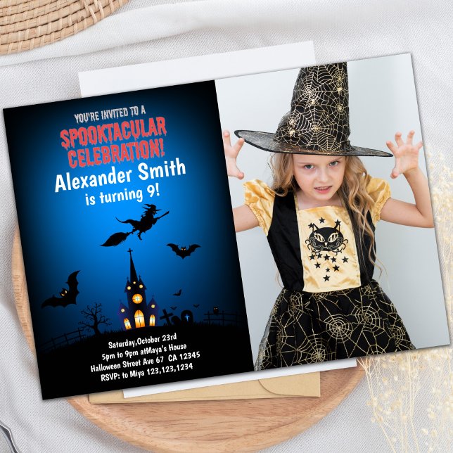 Hexen Halloween Einladungen mit Foto (Witches Halloween Invitations with photo)