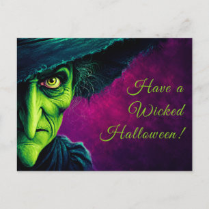 Hexen-Halloween-Kostenüm-Party Postkarte
