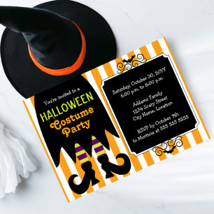 Hexen-Halloween-Kostüm-Party Einladung