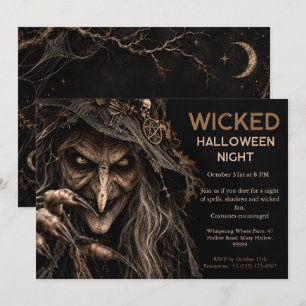 Hexen-Halloween-Kostüm-Party-Einladung Einladung