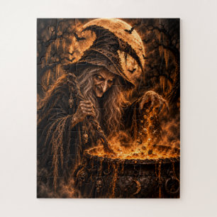 Hexen-Halloween-Kostüm-Party Puzzle