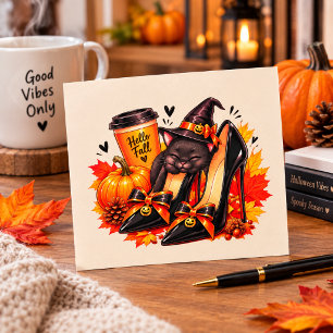 Hexen Halloween Schuhe & Kürbismagie – Gothic Au Postkarte