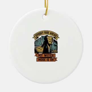 Hexen-Halloween-Shirt Lustiges Vintage-Hexen-Desig Keramik Ornament