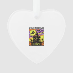 Hexen-Halloween-Shirt Vintage Spukhaus Nacht_ Ornament