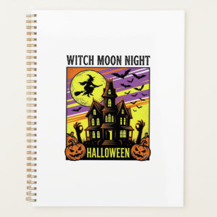 Hexen-Halloween-Shirt Vintage Spukhaus Nacht_ Planer