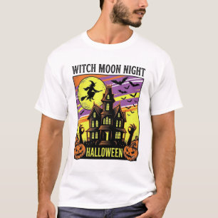 Hexen-Halloween-Shirt Vintage Spukhaus Nacht_ T-Shirt