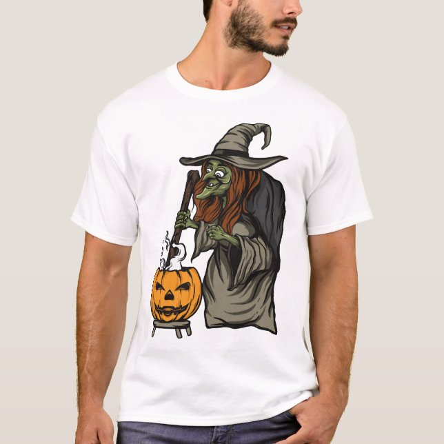 Hexen Halloween T-Shirt (Vorderseite)