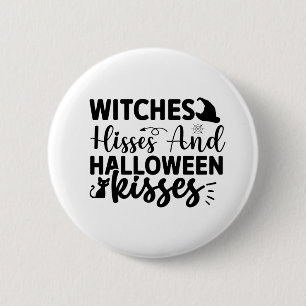 Hexen Hisses und Halloween Kisses Button
