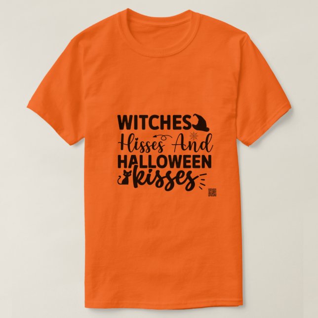 Hexen Hisses und Halloween Kisses T-Shirt (Design vorne)
