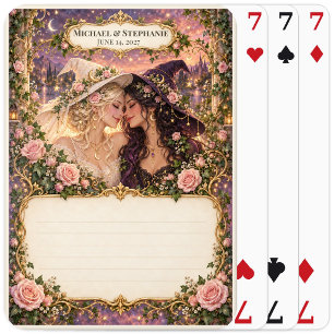Hexen-Hochzeitsgästebuch-Unterschriften-Deck Spielkarten