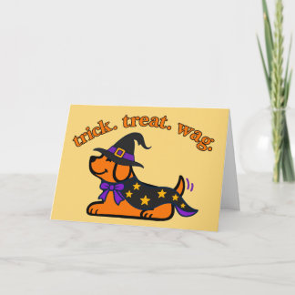 Hexen-Hund-Hunde-Liebhaber-Halloween Karte