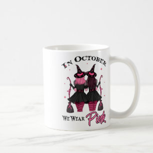 Hexen im Oktober tragen wir rosa Herbstbrust Kaffeetasse