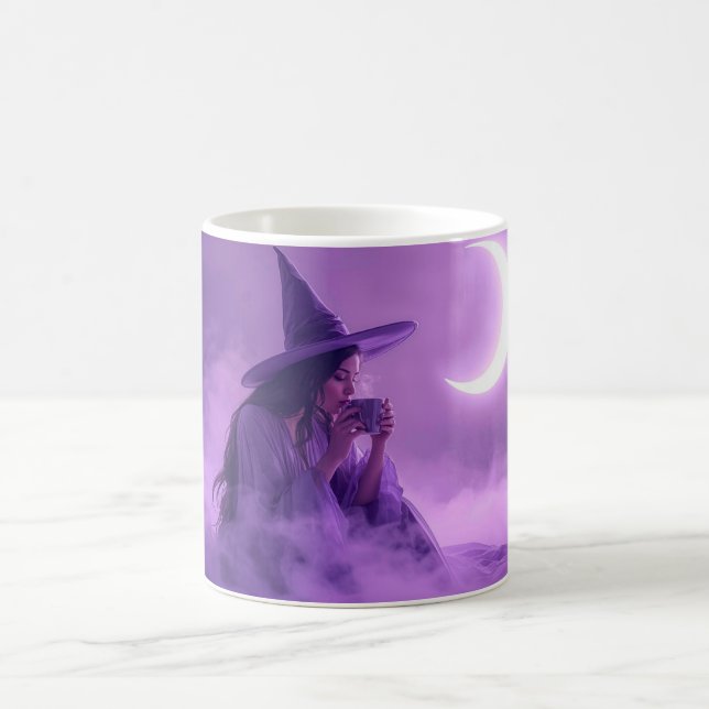 Hexen-Kaffeetasse | Mondlicht-Halloween-Tasse Kaffeetasse (Mittel)