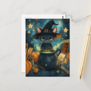 Hexen-Kitty Postkarte