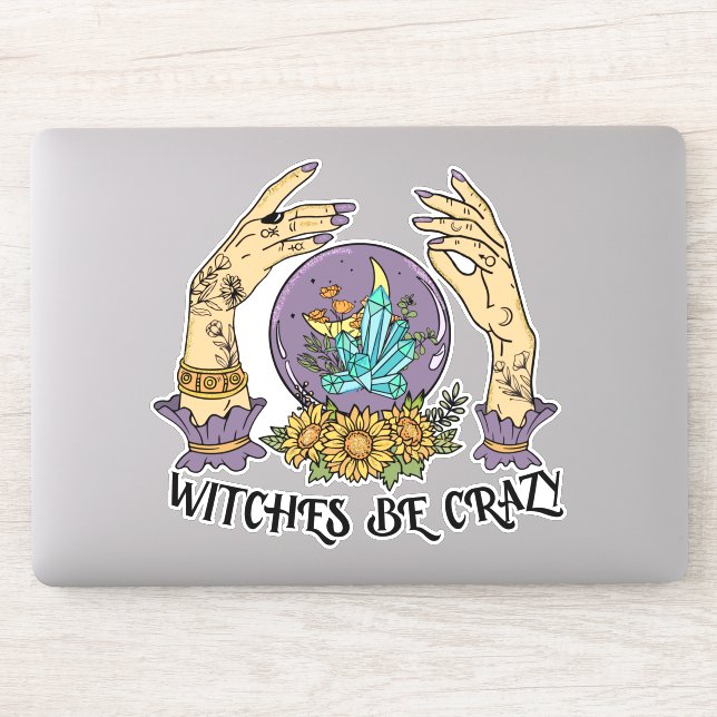 Hexen können verrückt sein Sticker (Computer)