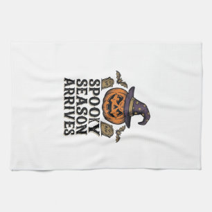 Hexen-Kürbis-Halloween-Vintage-Stickerei-Shirt De Geschirrtuch