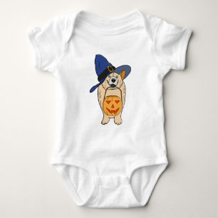 Hexen-Kürbis-Hund Baby Strampler