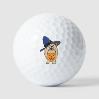 Hexen-Kürbis-Hund Golfball