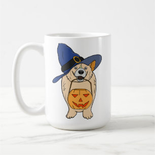 Hexen-Kürbis-Hund Kaffeetasse