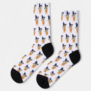 Hexen-Kürbis-Hund Socken