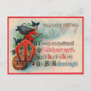 Hexen-Kürbis Jack O Lantern Postkarte