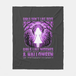 Hexen-Mädchen Halloween-Design Fleecedecke