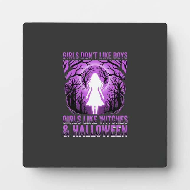Hexen Mädchen Halloween Design Fotoplatte (Vorderseite)
