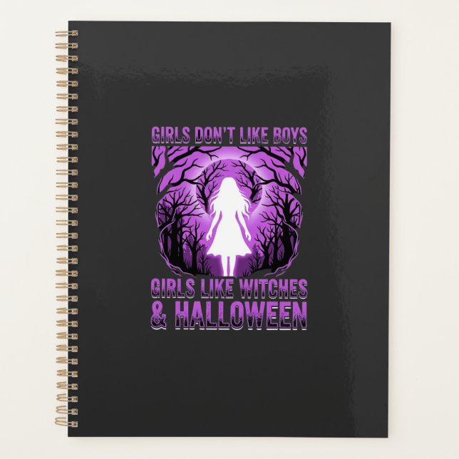 Hexen-Mädchen Halloween-Design Planer (Vorderseite)
