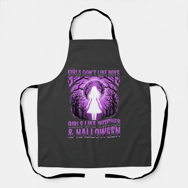 Hexen-Mädchen Halloween-Design Schürze (Vorderseite)