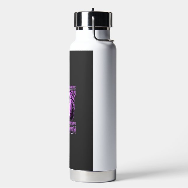 Hexen-Mädchen Halloween-Design Trinkflasche (Links)