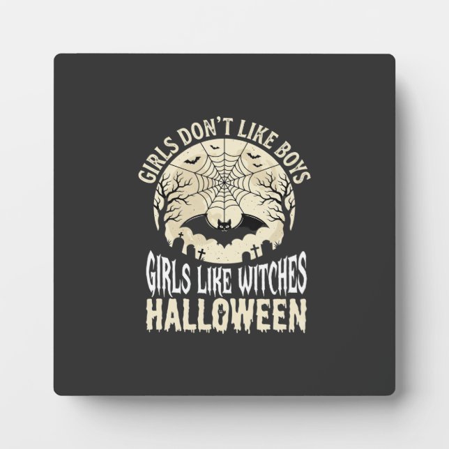 Hexen-Mädchen mögen Halloween-Fledermaus-Design_1 Fotoplatte (Vorderseite)