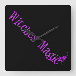 Hexen Magic Hat Quadratische Wanduhr