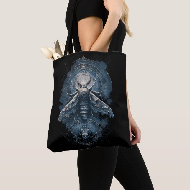 Hexen-Magic-Motte-Dunkle-Canvas-Tasche (Von Nahem)