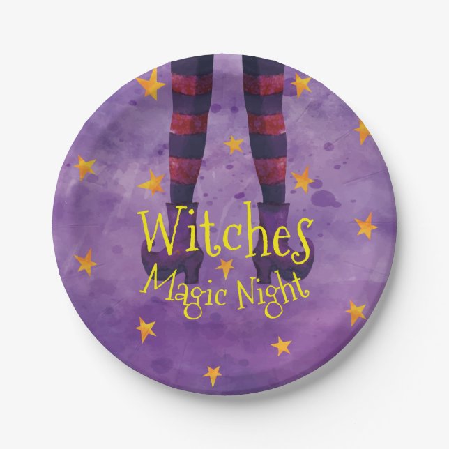Hexen Magic Night Halloween | Papierteller (Vorderseite)