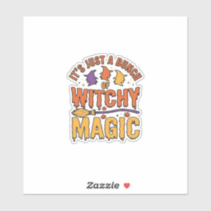 Hexen-Magie-Halloween-Typografie-Design_1 Aufkleber