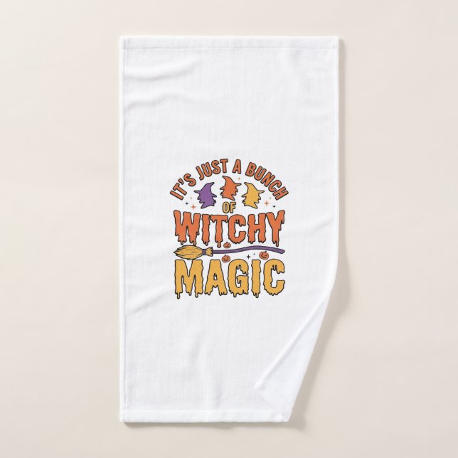 Hexen-Magie-Halloween-Typografie-Design_1 Handtuch (Handtuch)