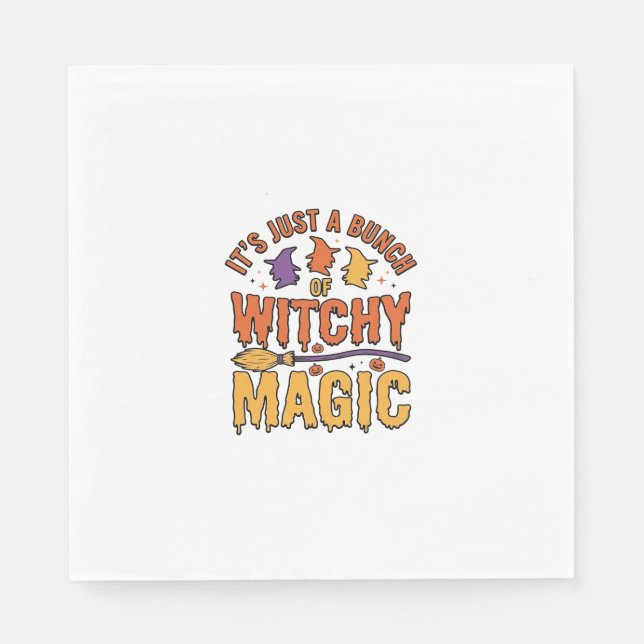Hexen-Magie-Halloween-Typografie-Design_1 Serviette (Vorderseite)